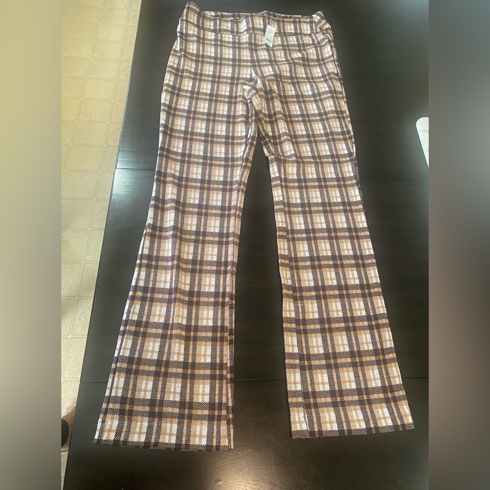 Ladies plaid pants.  Size large tall.